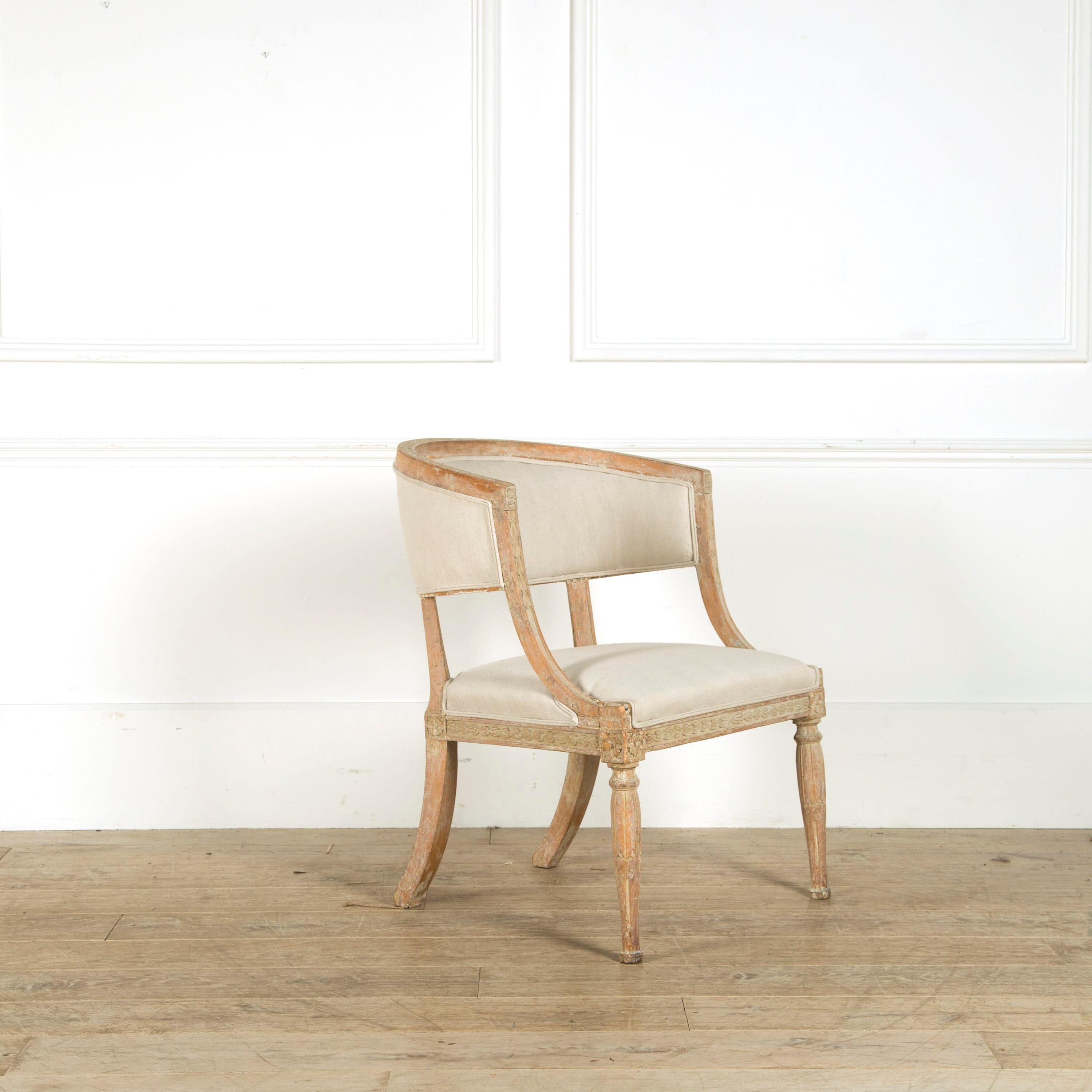 Swedish Gustavian Barrelback Chair