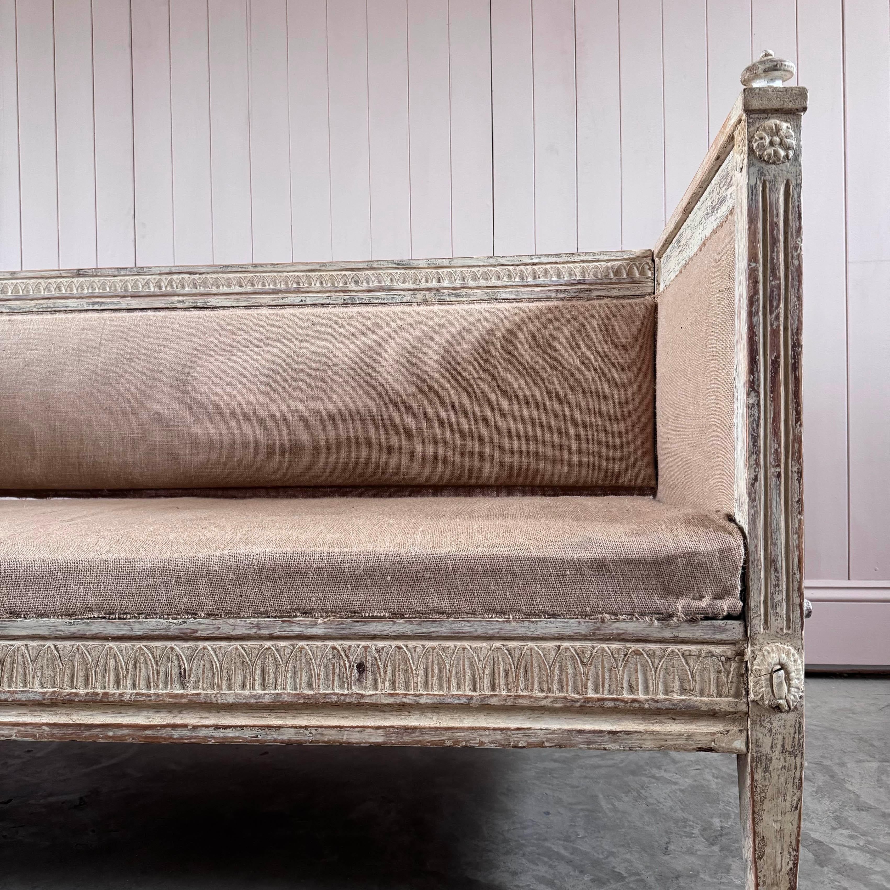 19th Century Gustavian Bench For Sale