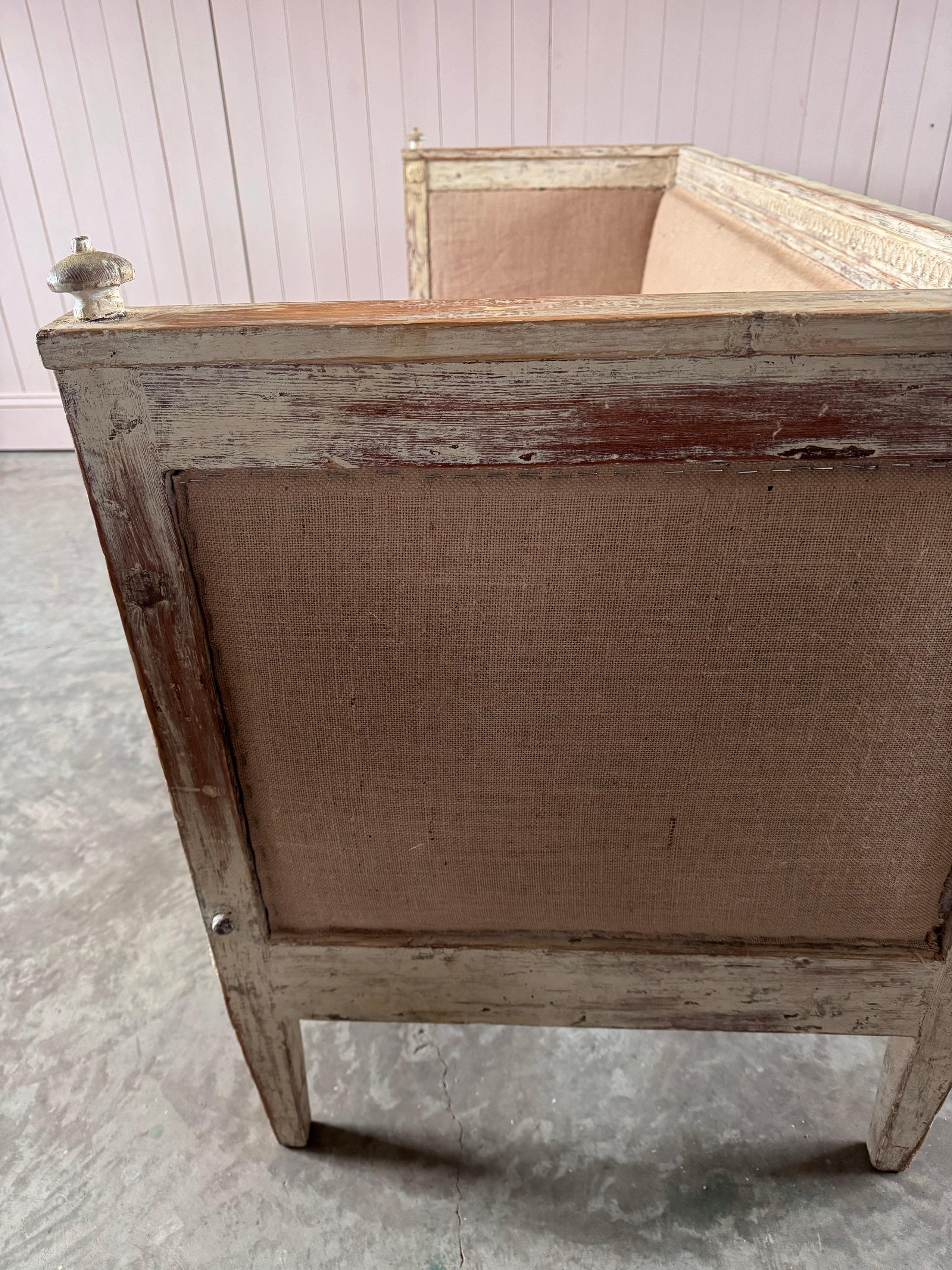 Pine Gustavian Bench For Sale