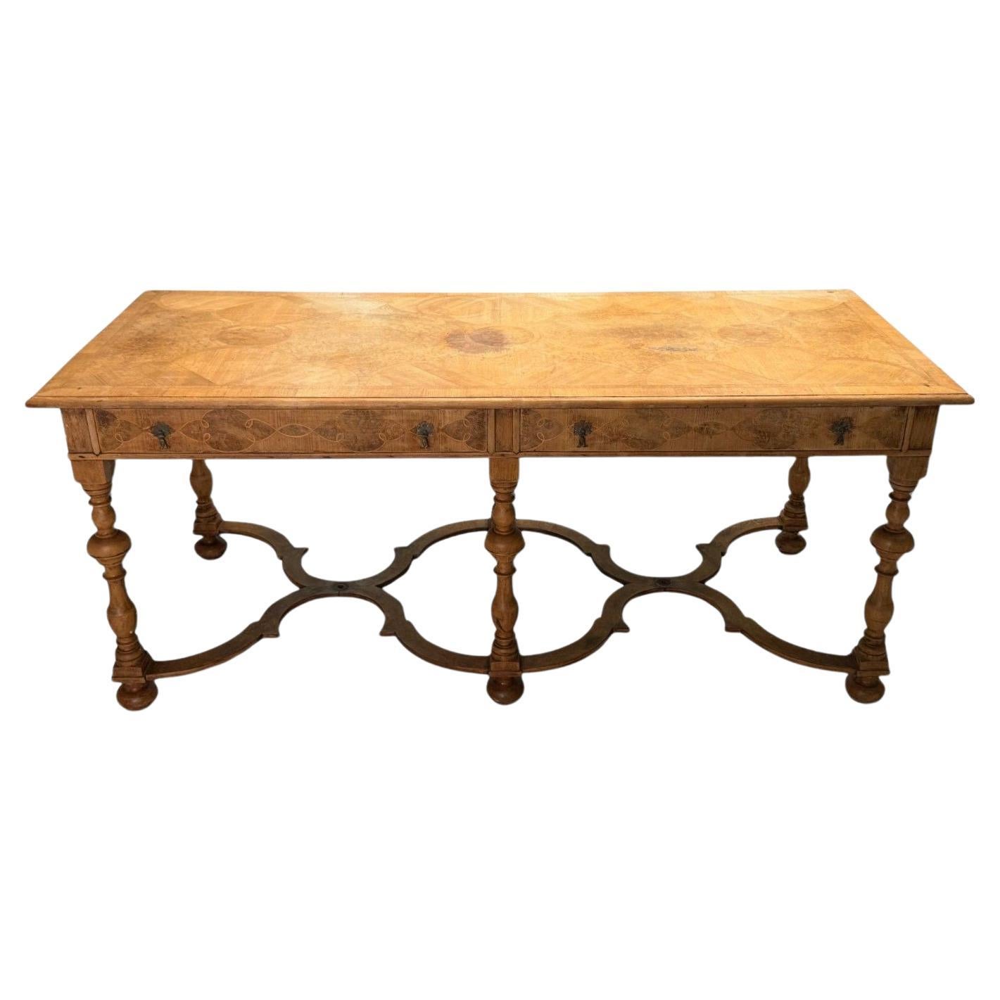 Mesa Gustaviana, Madera Blanqueada, Torsión de Cebada, Europa, S. XVIII/XIX en venta