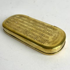 Gustavianischer Messingkasten mit ewigem Kalender auf der Grundlage des Runenstabs