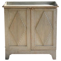 Gustavian Buffet Cupboard with Original Paint, 18th Century, Sweden, circa 1780