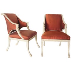 Antique Gustavian Chairs by Swedish Royal Court Chair-Maker Ephraim Ståhl, circa 1800