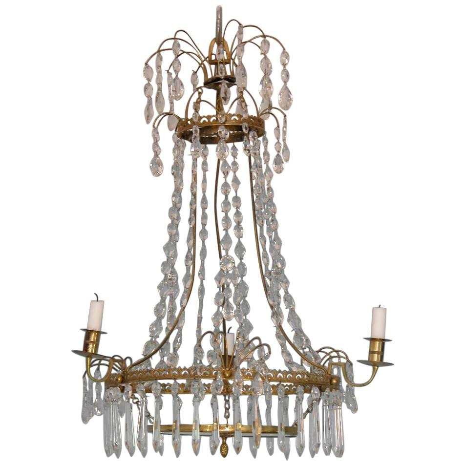 Swedish Gustavian Chandelier, Stockholm, circa 1810 For Sale at 1stdibs