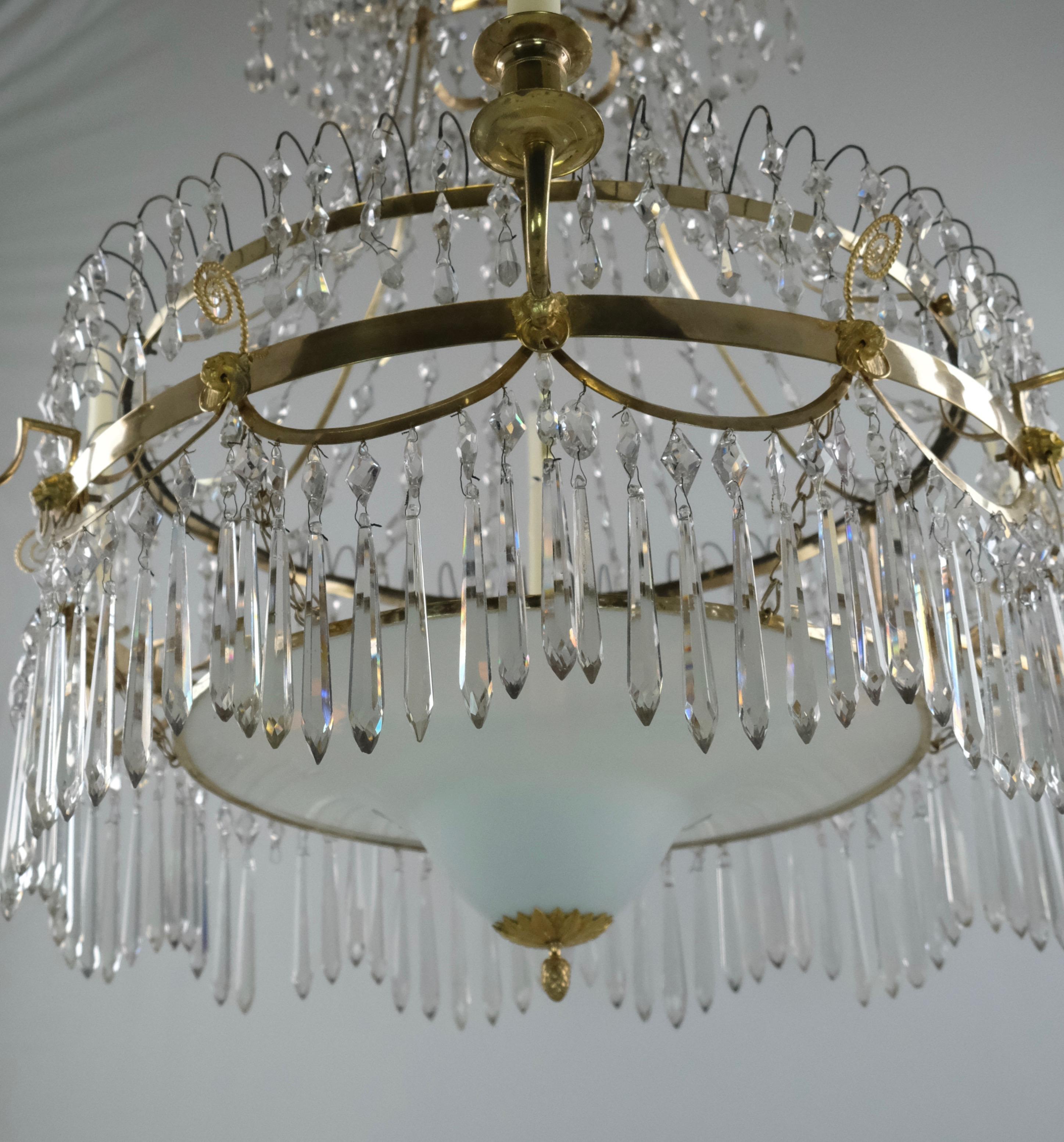 Gustavian Chandelier, Sweden, Late 18th Century 7