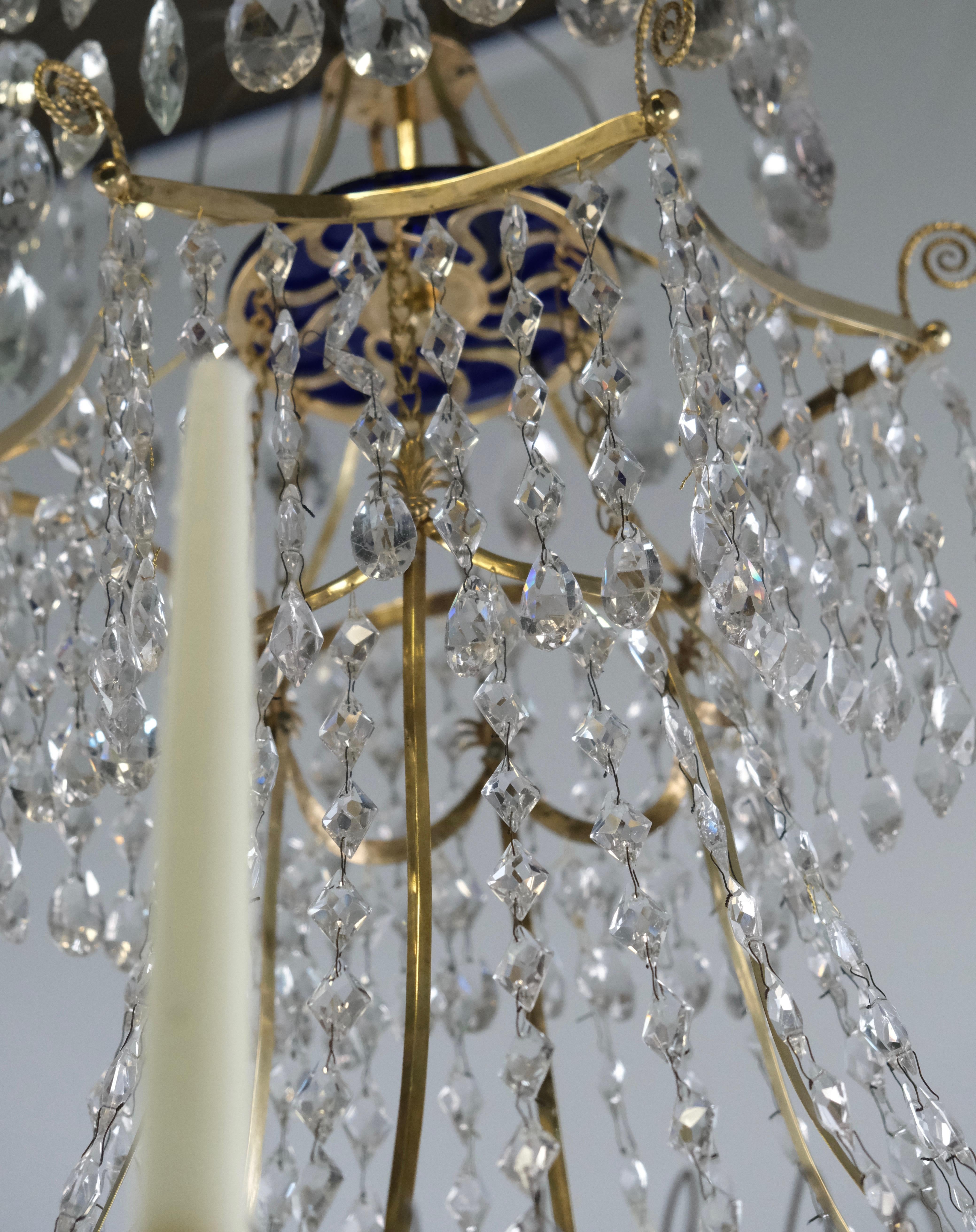 Gustavian Chandelier, Sweden, Late 18th Century 8