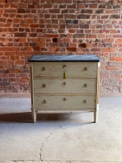 Gustavian Chest of Drawers with Original Paint 18th Century Sweden, circa 1790