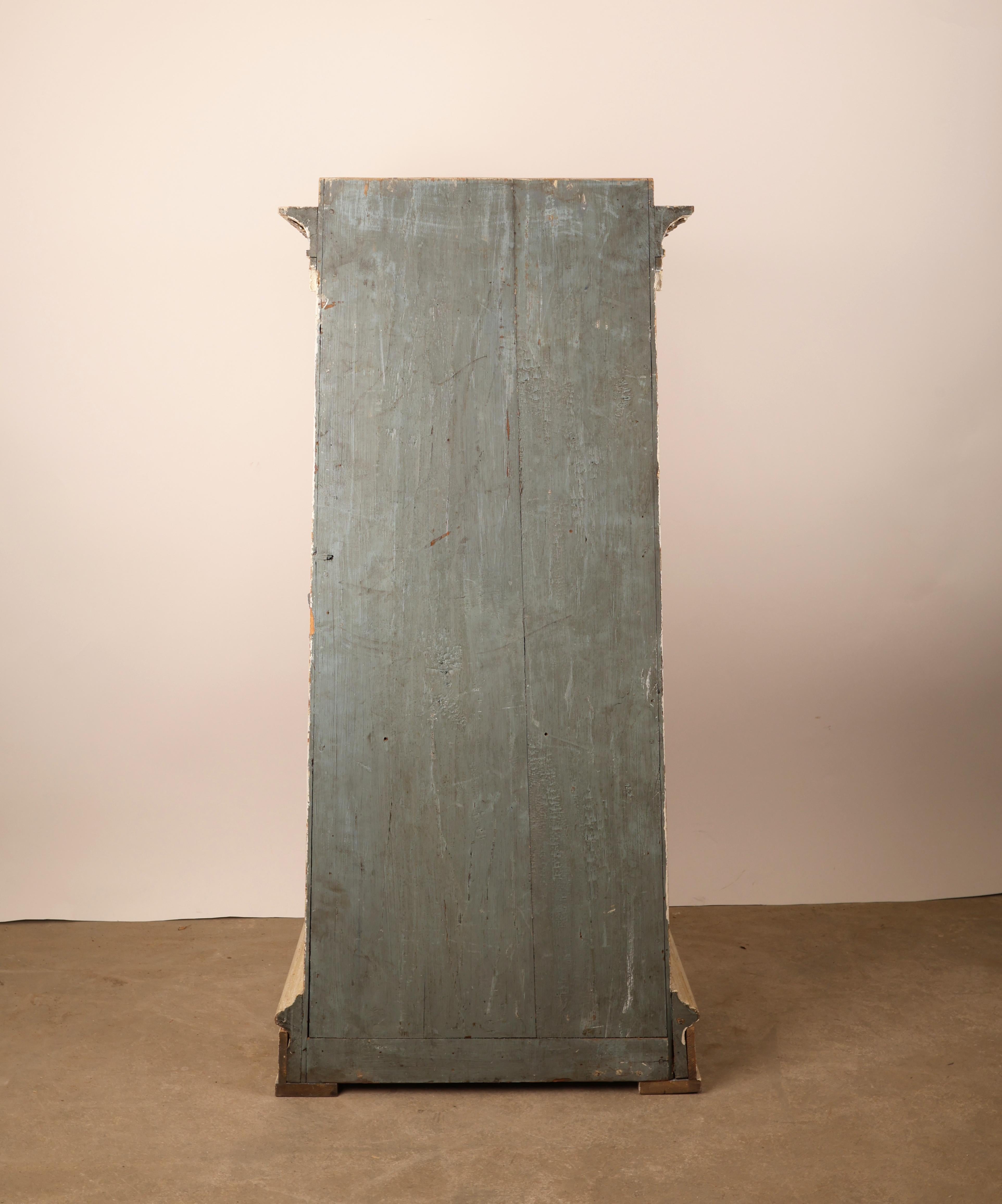 Wood Gustavian Column Cabinet, 1810 For Sale