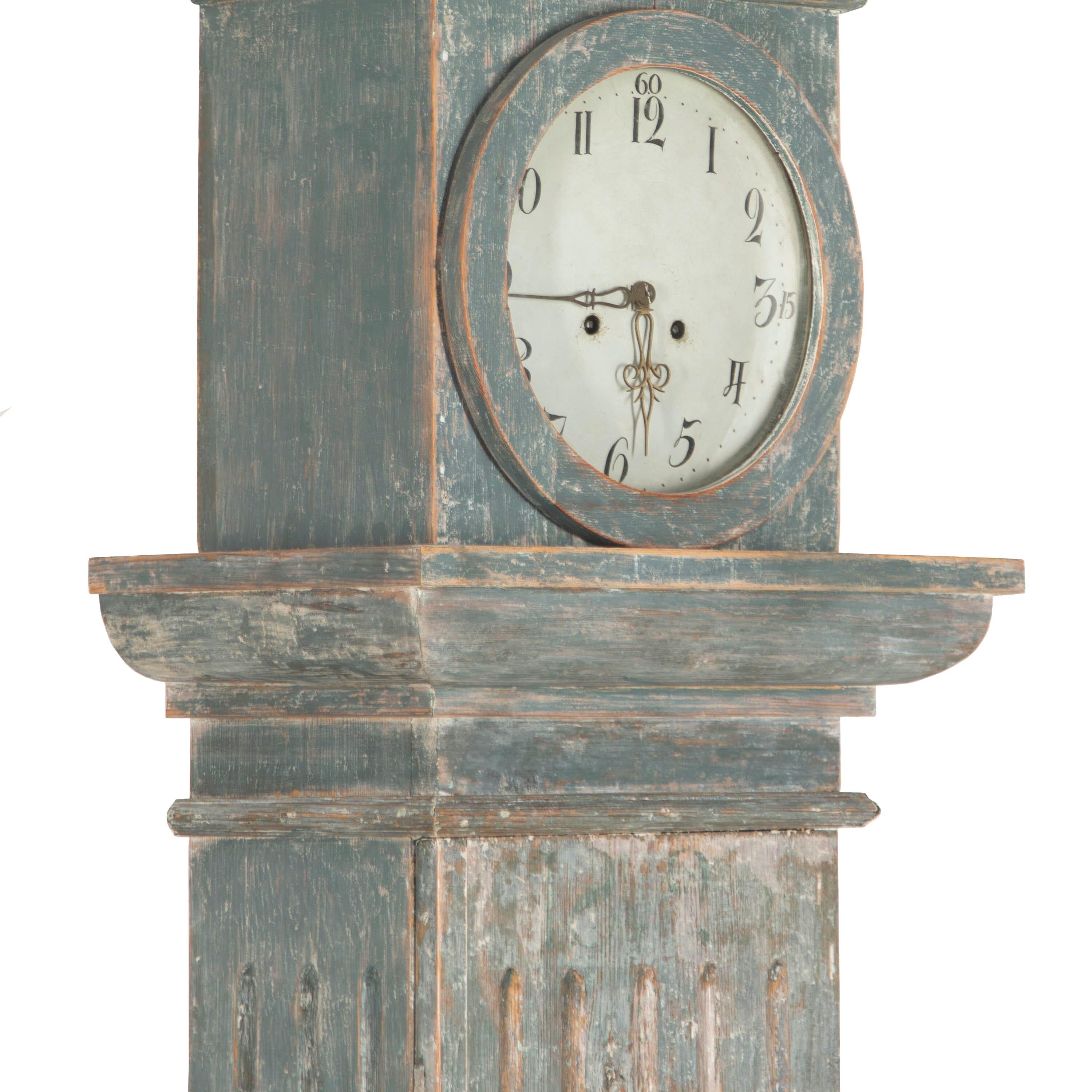Swedish Gustavian Column Clock
