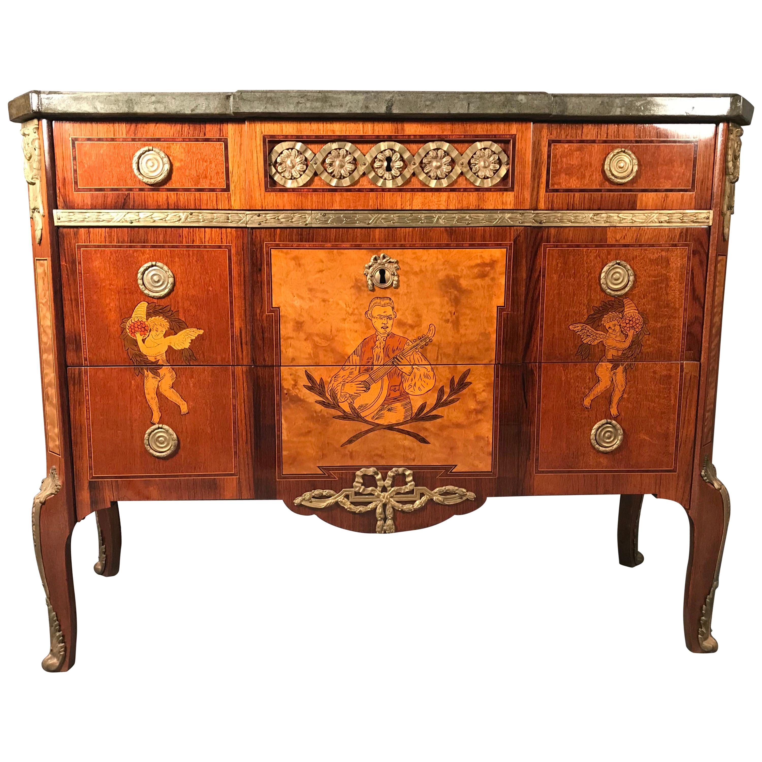 Commode gustavienne, Suède, XIXe siècle