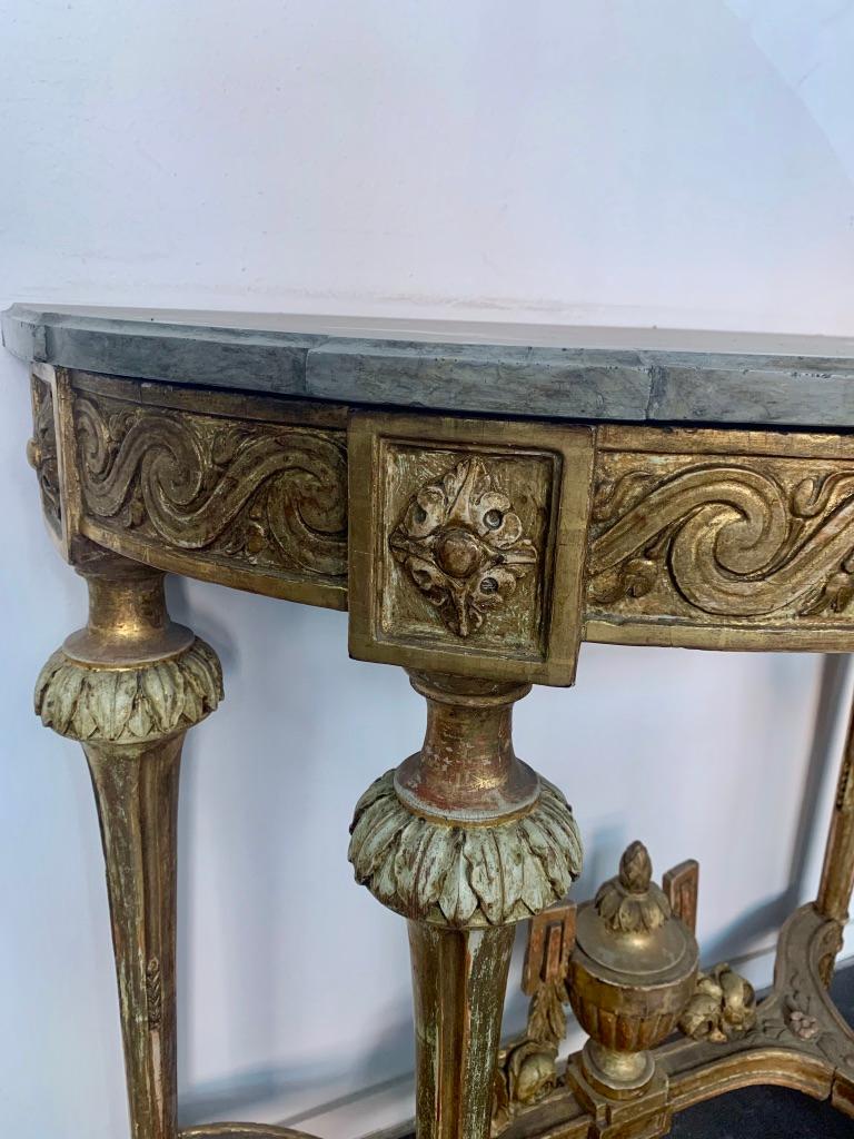 Wood Gustavian Console Table