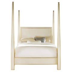 Gustavian Cream Painted Four Poster Bed - Queen