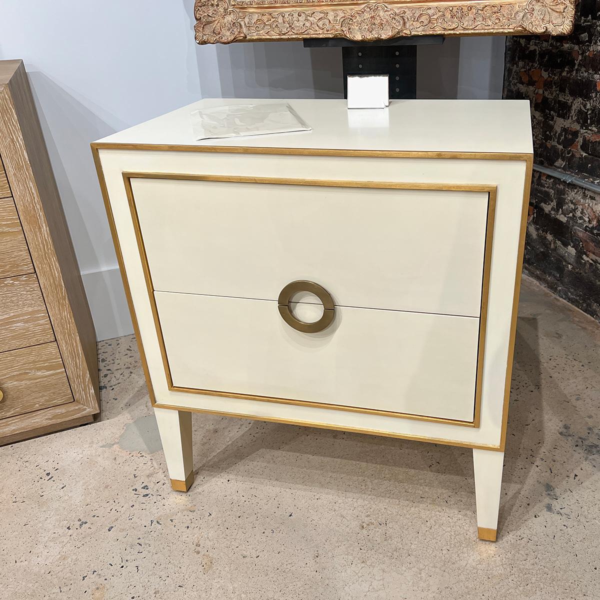 Vietnamese Gustavian Cream Painted Nightstand For Sale