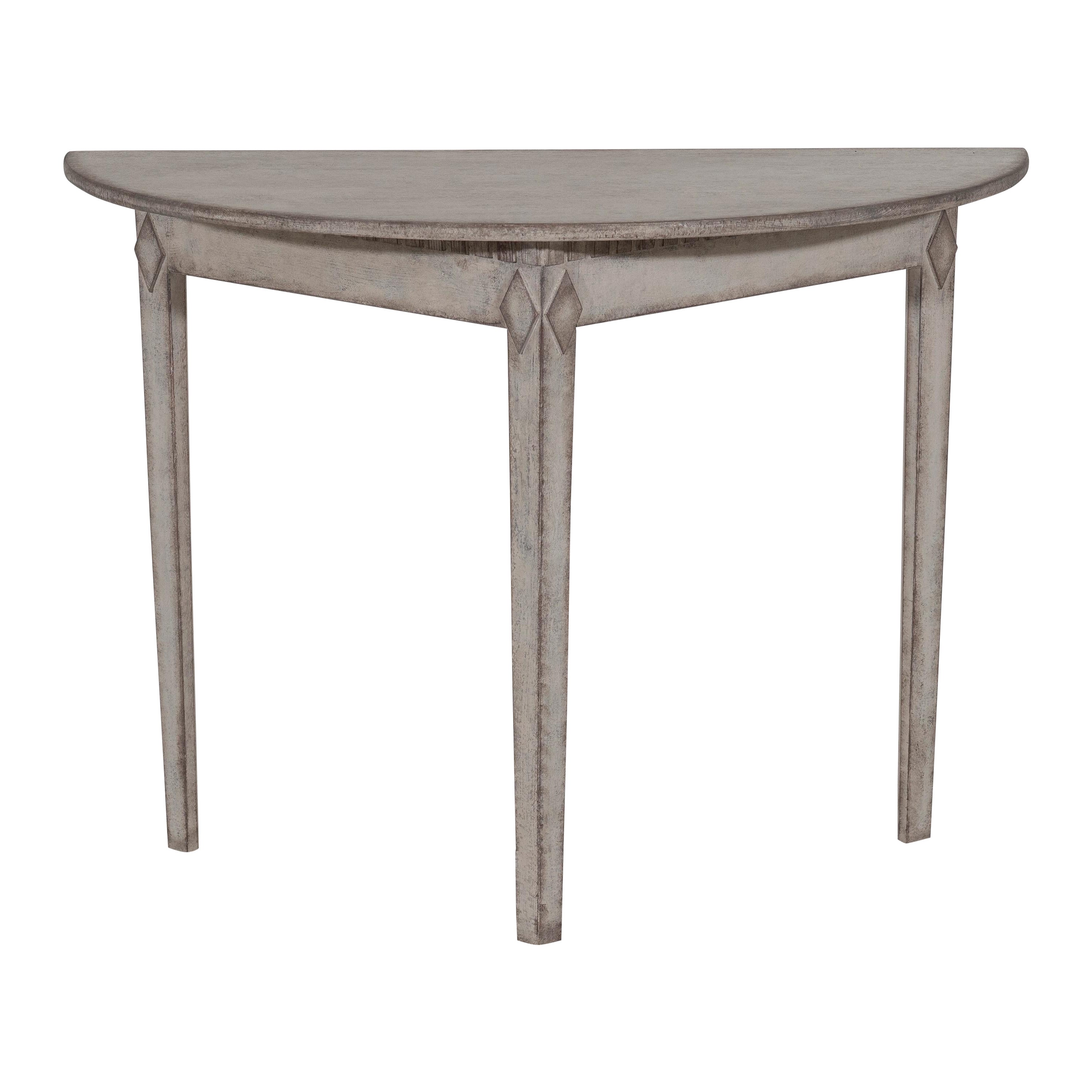 Gustavian demi-lune console table, 1810.