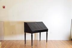 Gustavian Ebonized Cherrywood Slant-Front Desk, 18th Century