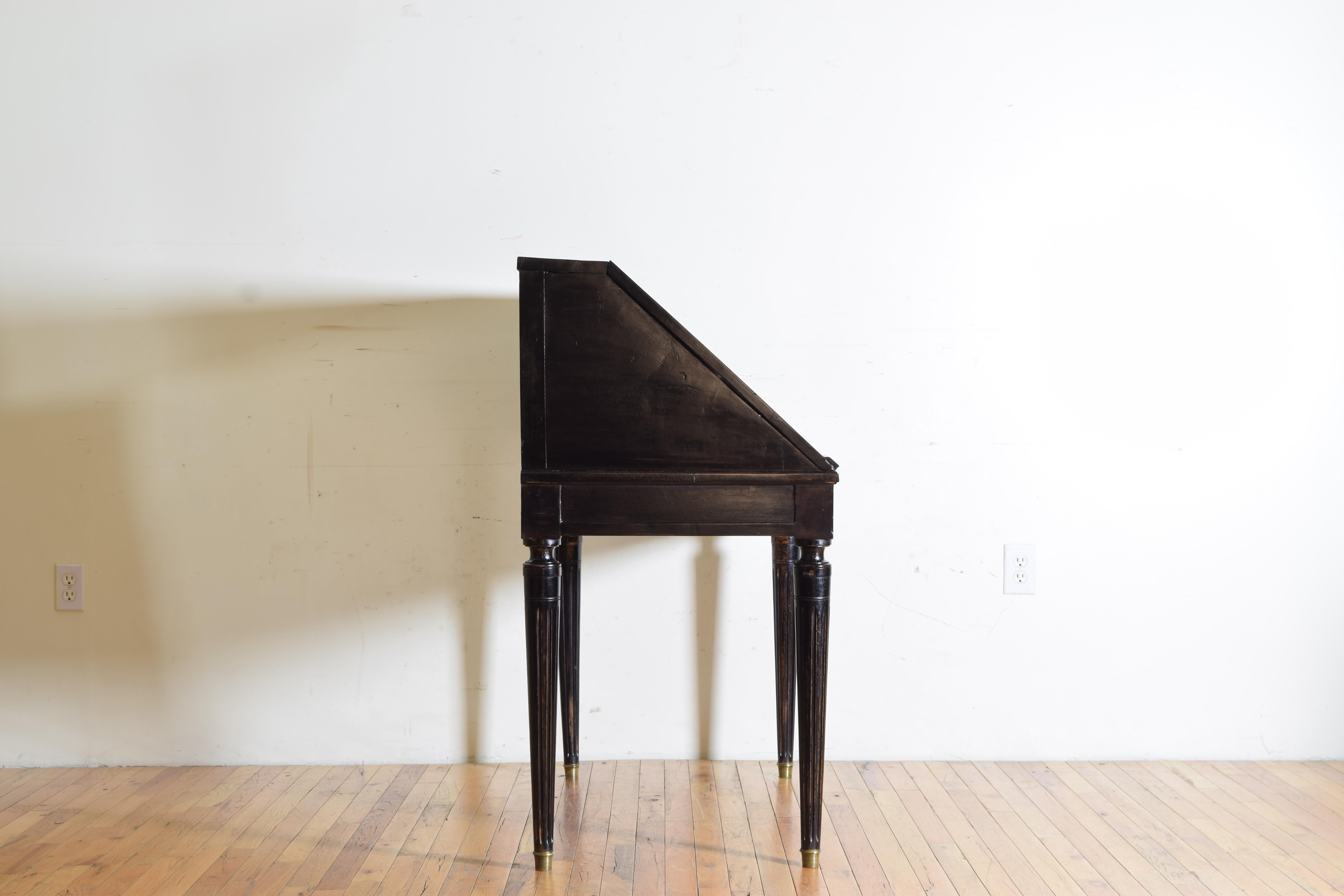 Gustavian Ebonized Cherrywood Slant-Front Desk, 18th Century 1