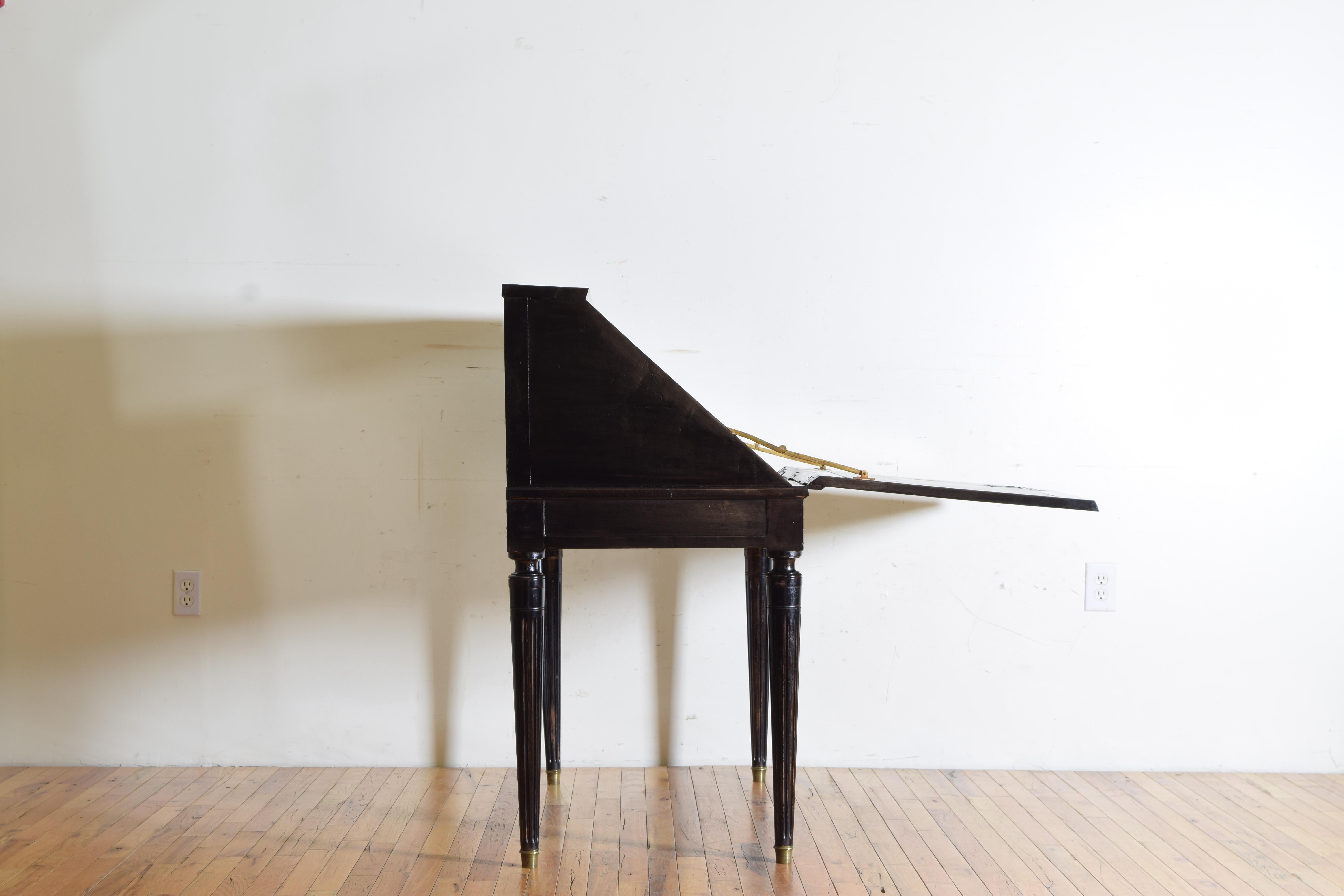 Gustavian Ebonized Cherrywood Slant-Front Desk, 18th Century 2