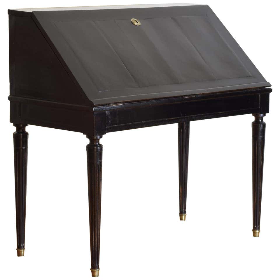 Fall Front Desk with Interior Paint For Sale at 1stDibs