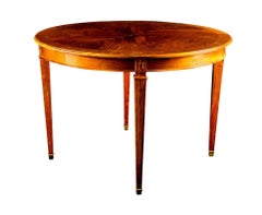 Gustavian Extendable Dining Table Swedish Golden Birch, Early 20th C seats 4