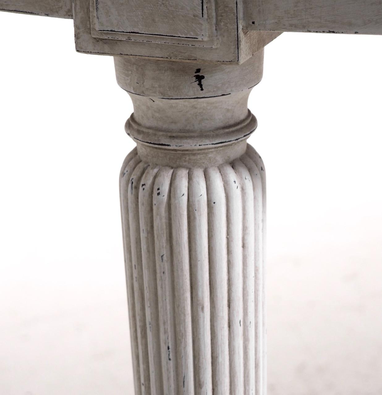 Wood Gustavian Extension Table, 20th Century