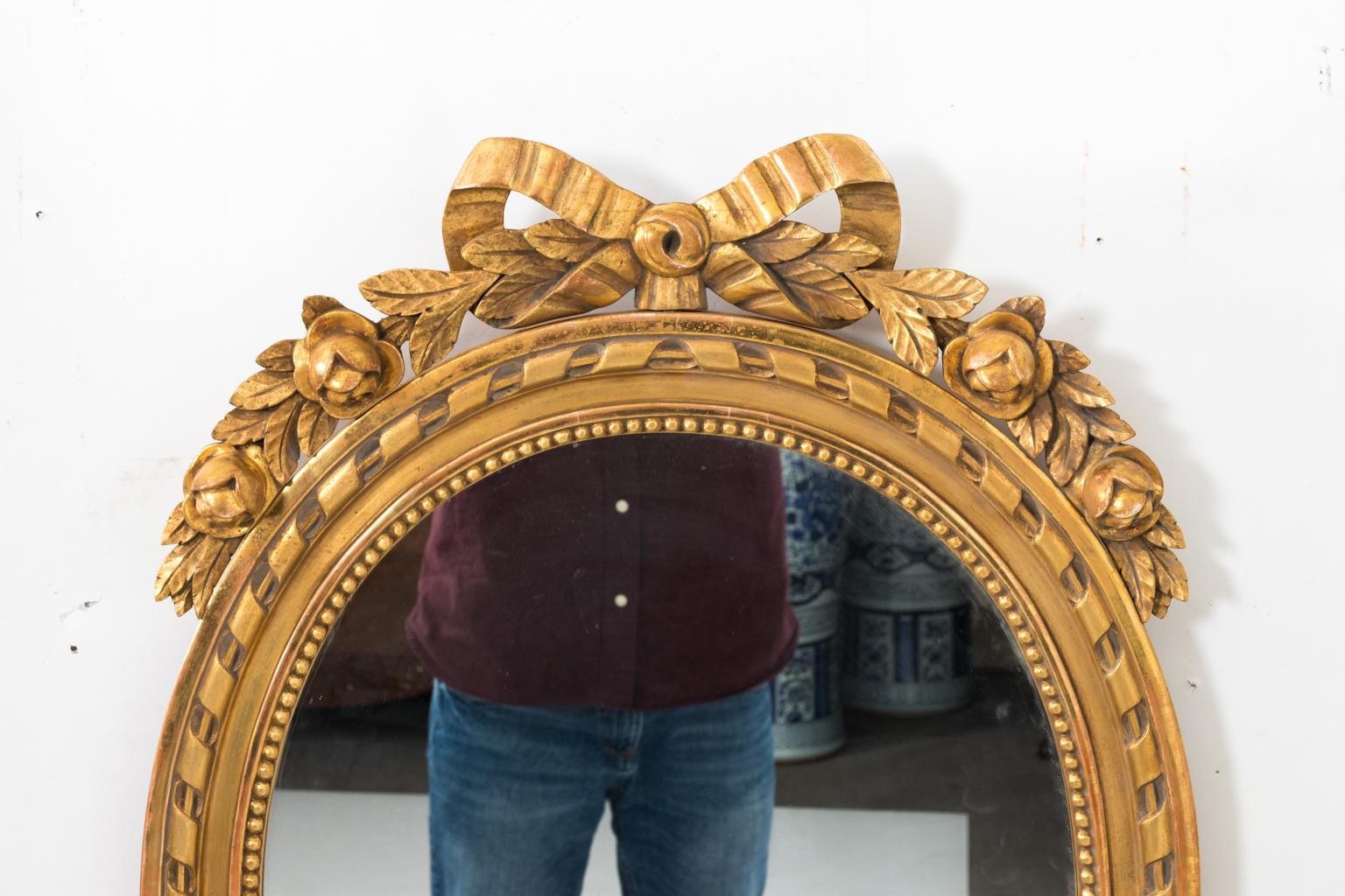 Gustavian Giltwood Mirror, circa 1970s 4