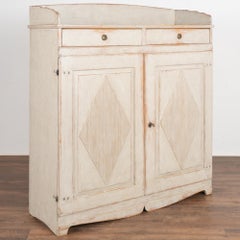 Gustavian Gray Sideboard Buffet from Sweden, circa 1860-1880