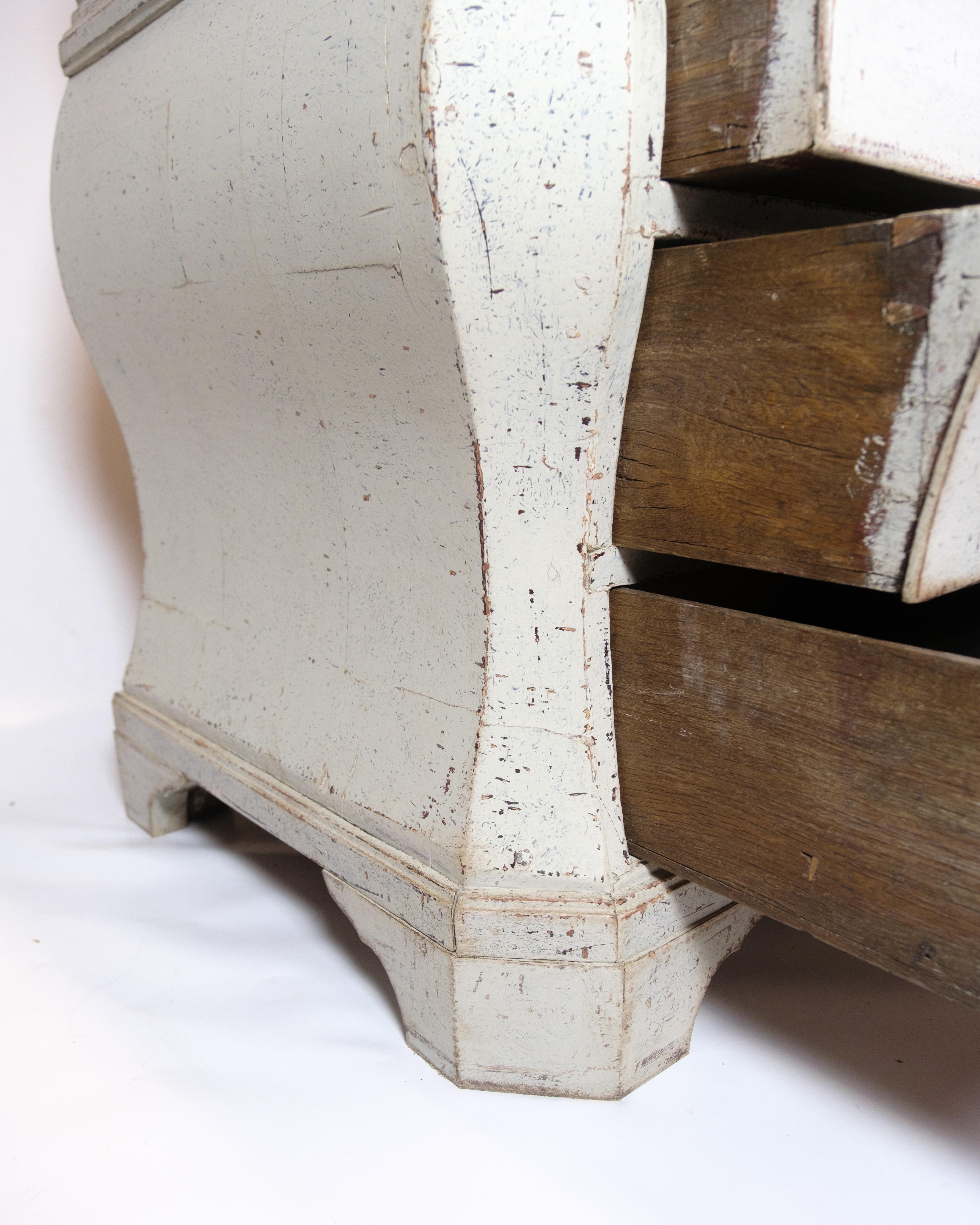 Chatol Gustaviano Pintado De Gris Con Cuatro Cajones De La Década De 1790 en venta 6