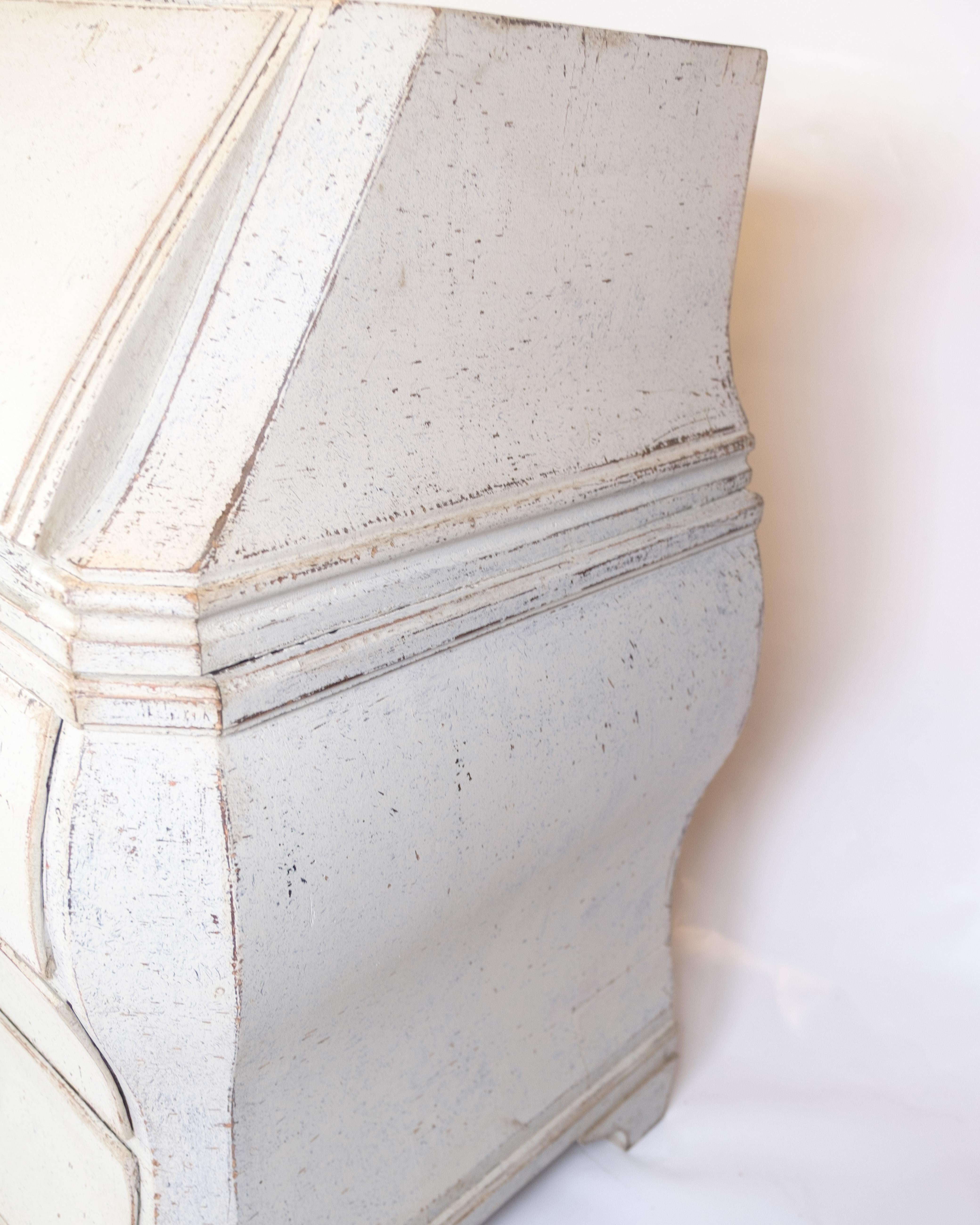Chatol Gustaviano Pintado De Gris Con Cuatro Cajones De La Década De 1790 en Bueno estado para la venta en Lejre, DK