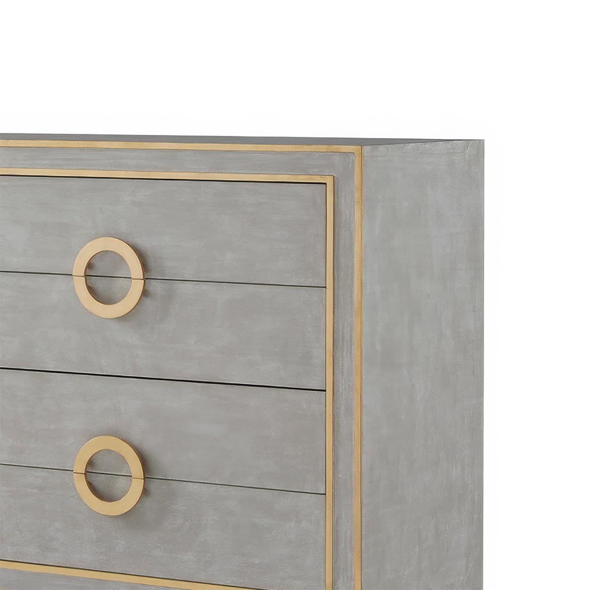 Gustaviano Cassettone Gustavian dipinto di grigio in vendita