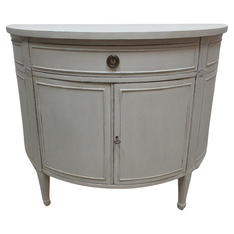 Gustavian Half Round Console Table For Sale at 1stDibs