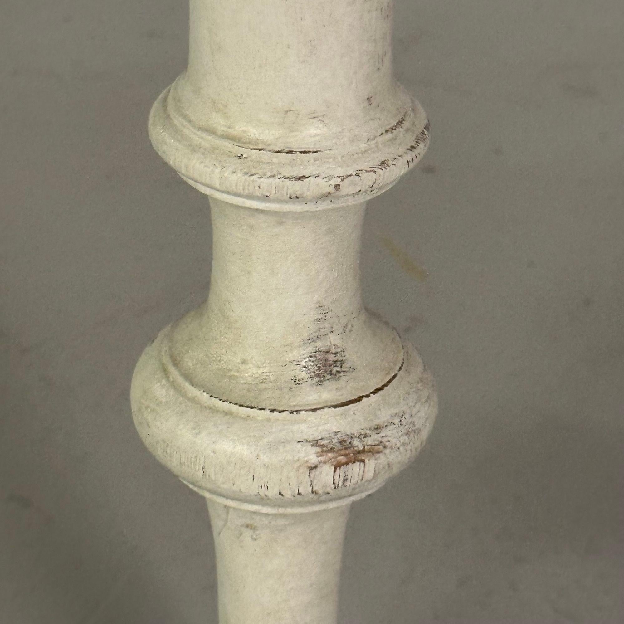 Gustavian, Large Swedish Dining Table, Gray Paint Distressed, Sweden, 1970s For Sale 9