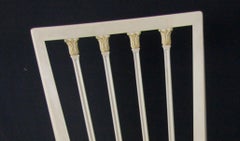 Gustavian Leksand Swedish Dining Chairs Pair in Gilt, 20th Century