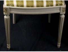 Gustavian Leksand Swedish Dining Chairs Pair in Gilt, 20th Century