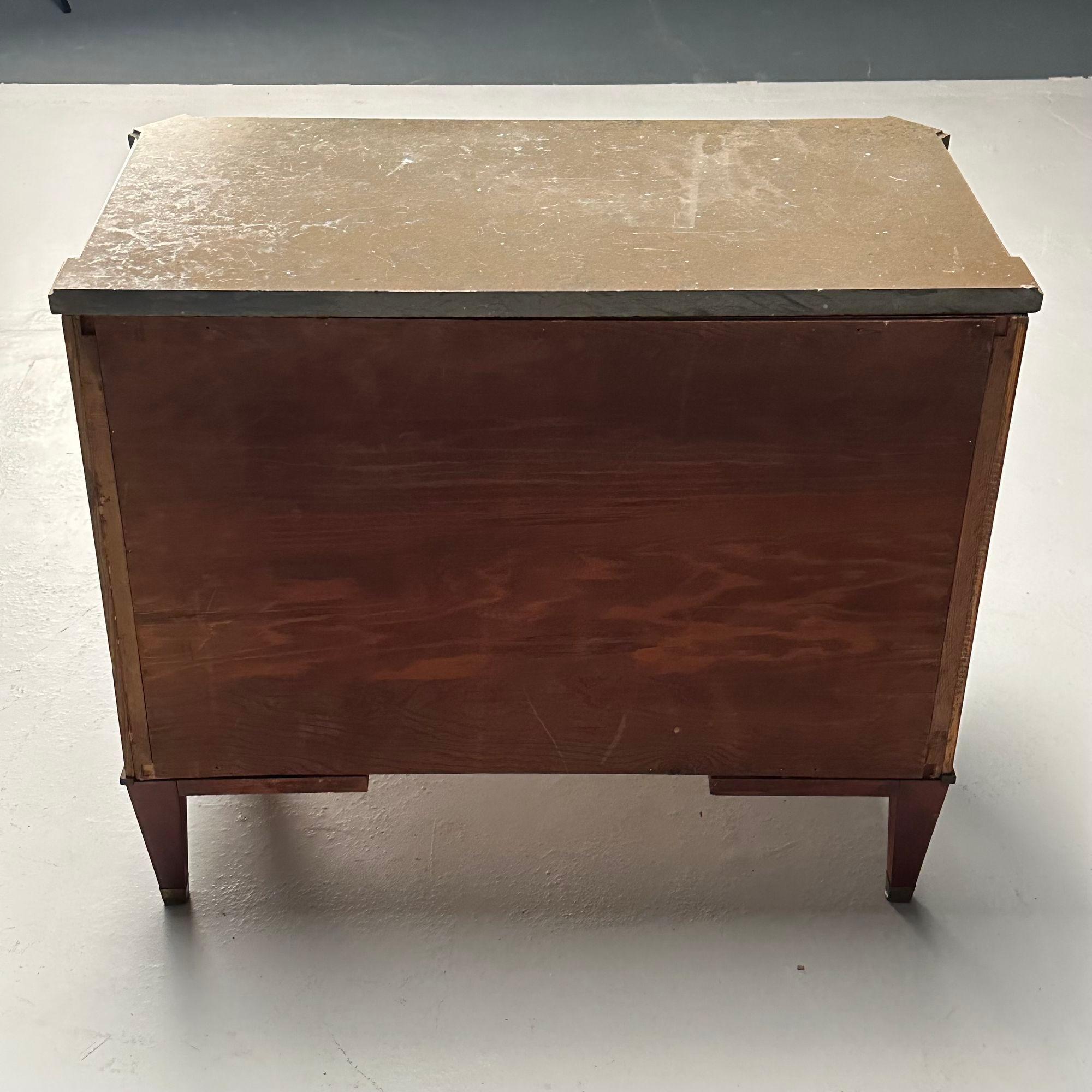 Gustavian, Louis XVI Style, Small Swedish Chest, Brass, Marble, Sweden, 1970s For Sale 9