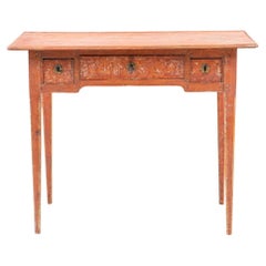 Mesa Gustaviana / Luis XVI en Pino con Pintura Coral Original