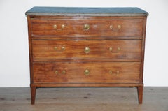 Gustavian Mahogany Commode with Kolmården Marble Top, Sweden, Circa 1780-1800