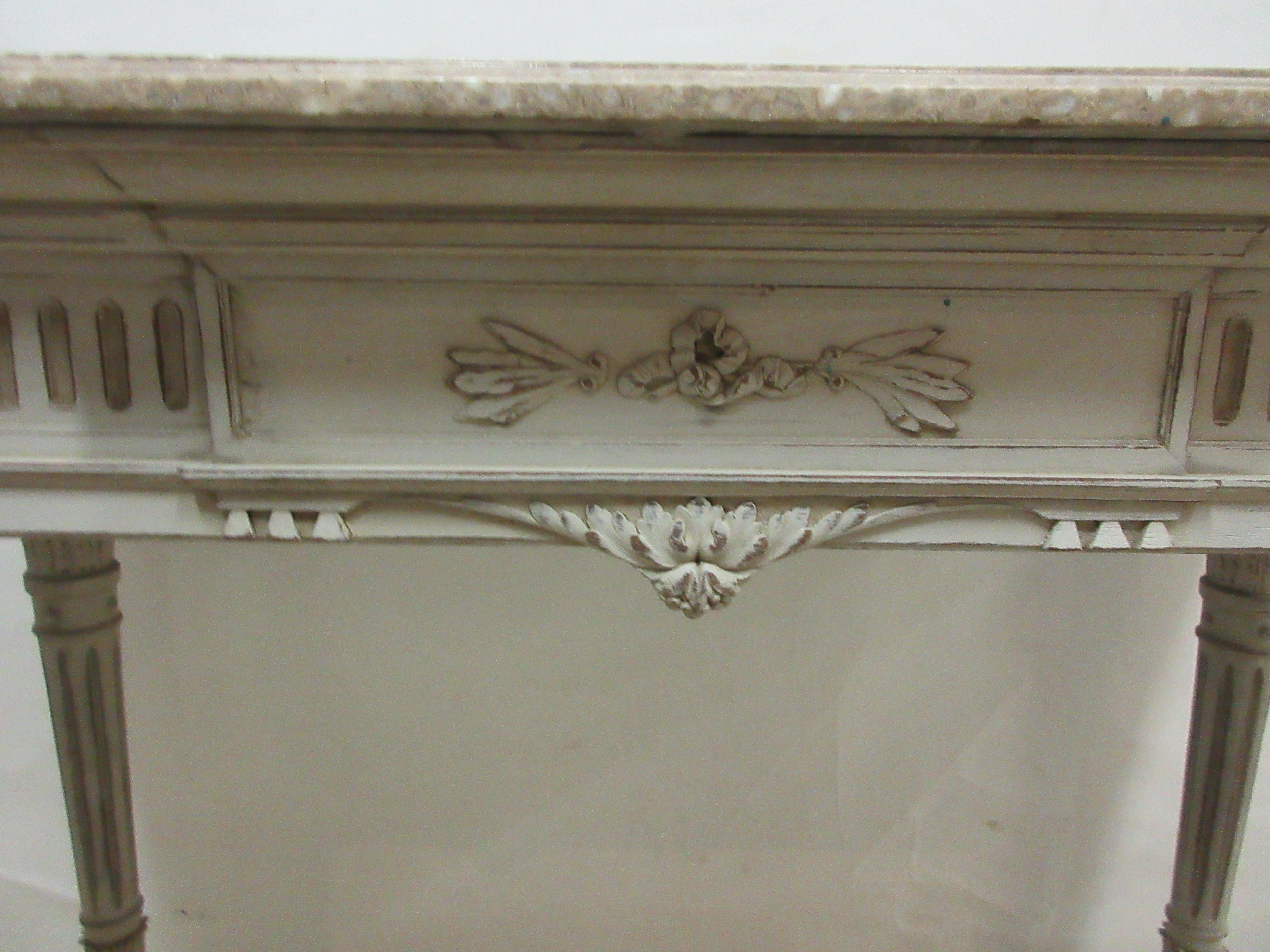 This is a Gustavian marble table console table.