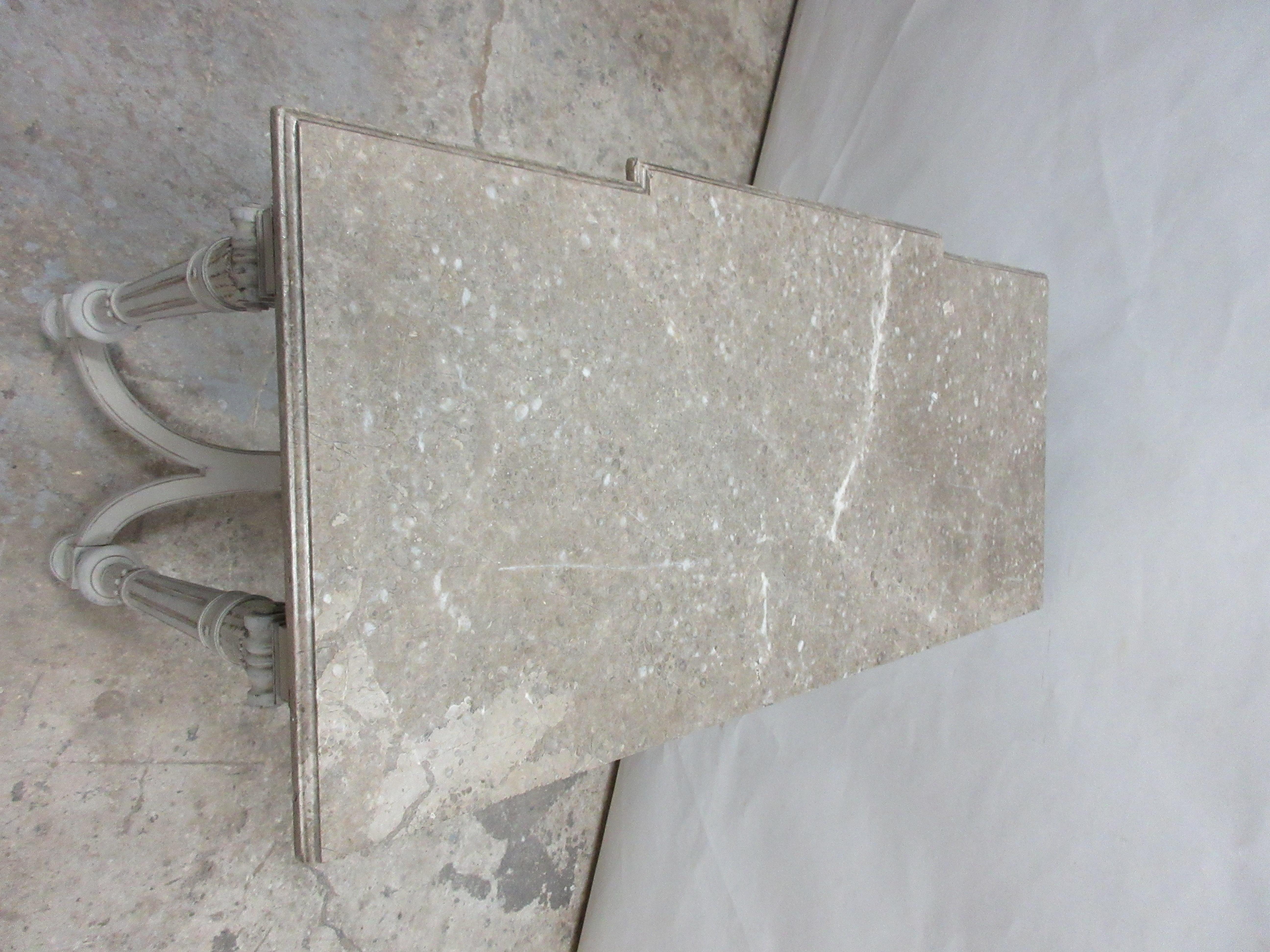 Oak Gustavian Marble Table Console Table