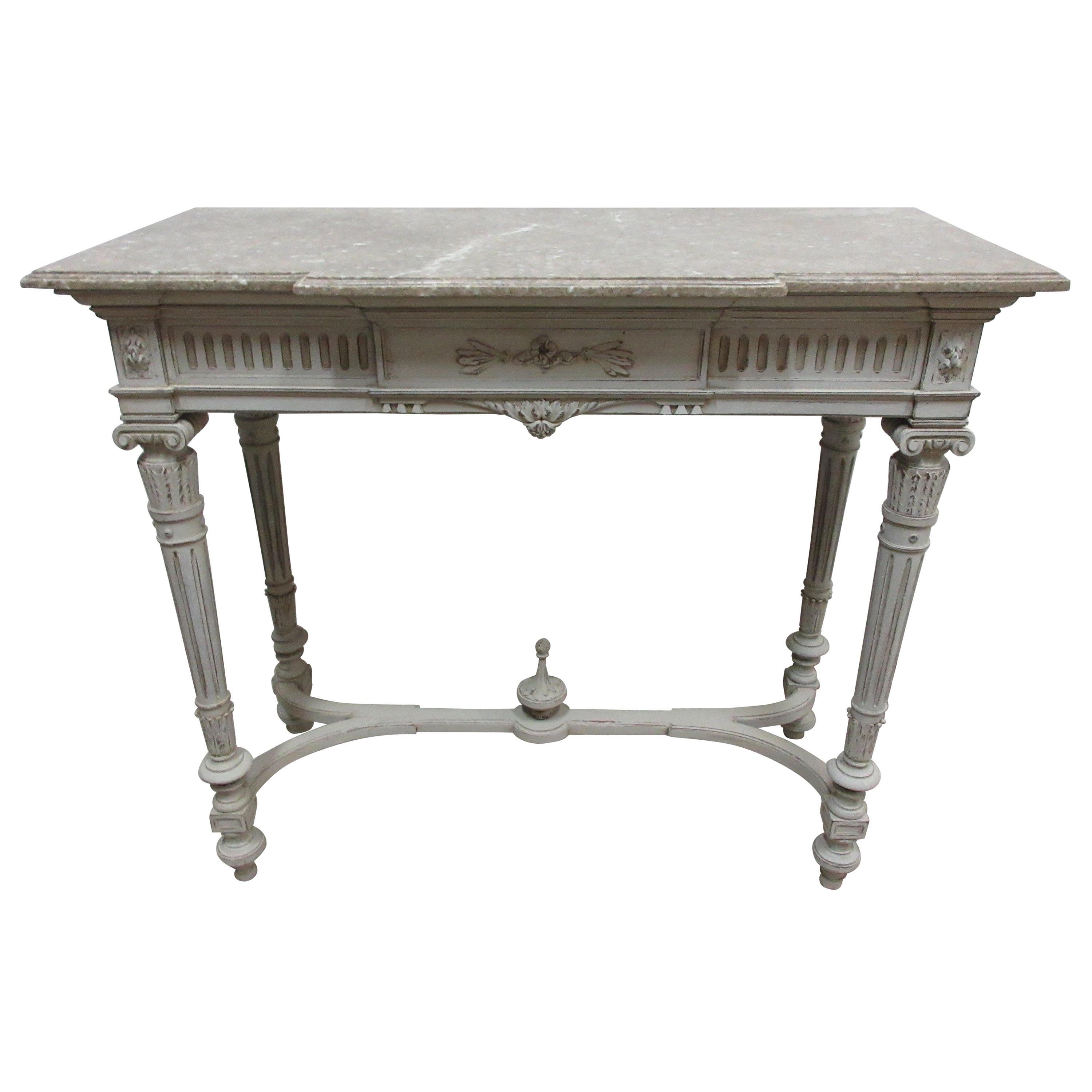 Gustavian Marble Table Console Table