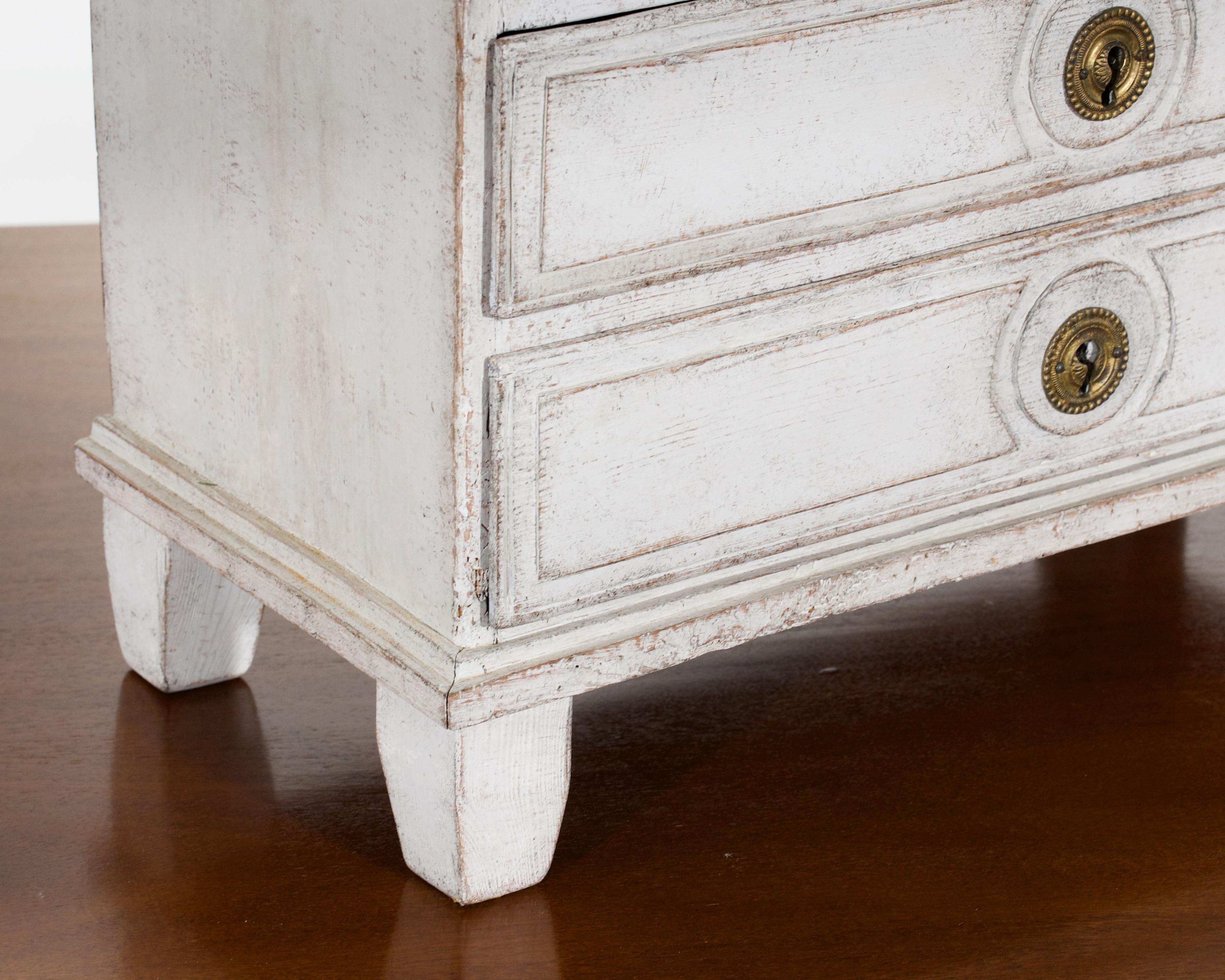 18th Century and Earlier Gustavian mini-sized chest, circa 1790. For Sale