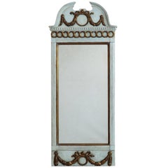 Antique Gustavian Mirror with Original Guilt, Original Glass, circa 1780