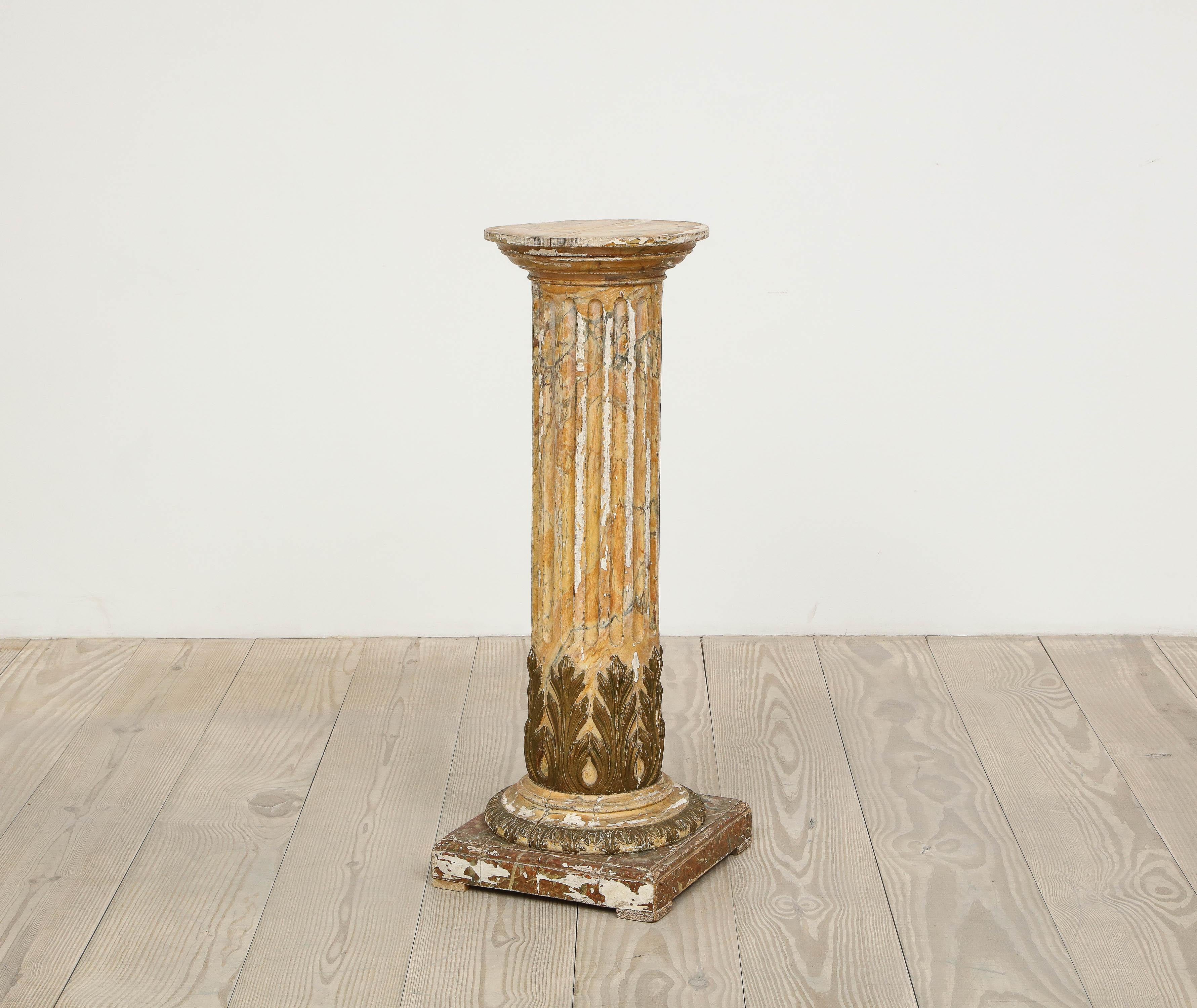 Swedish Gustavian Neoclassical 18th Century Pedestal, Origin: Sweden, Circa 1780-1795 For Sale