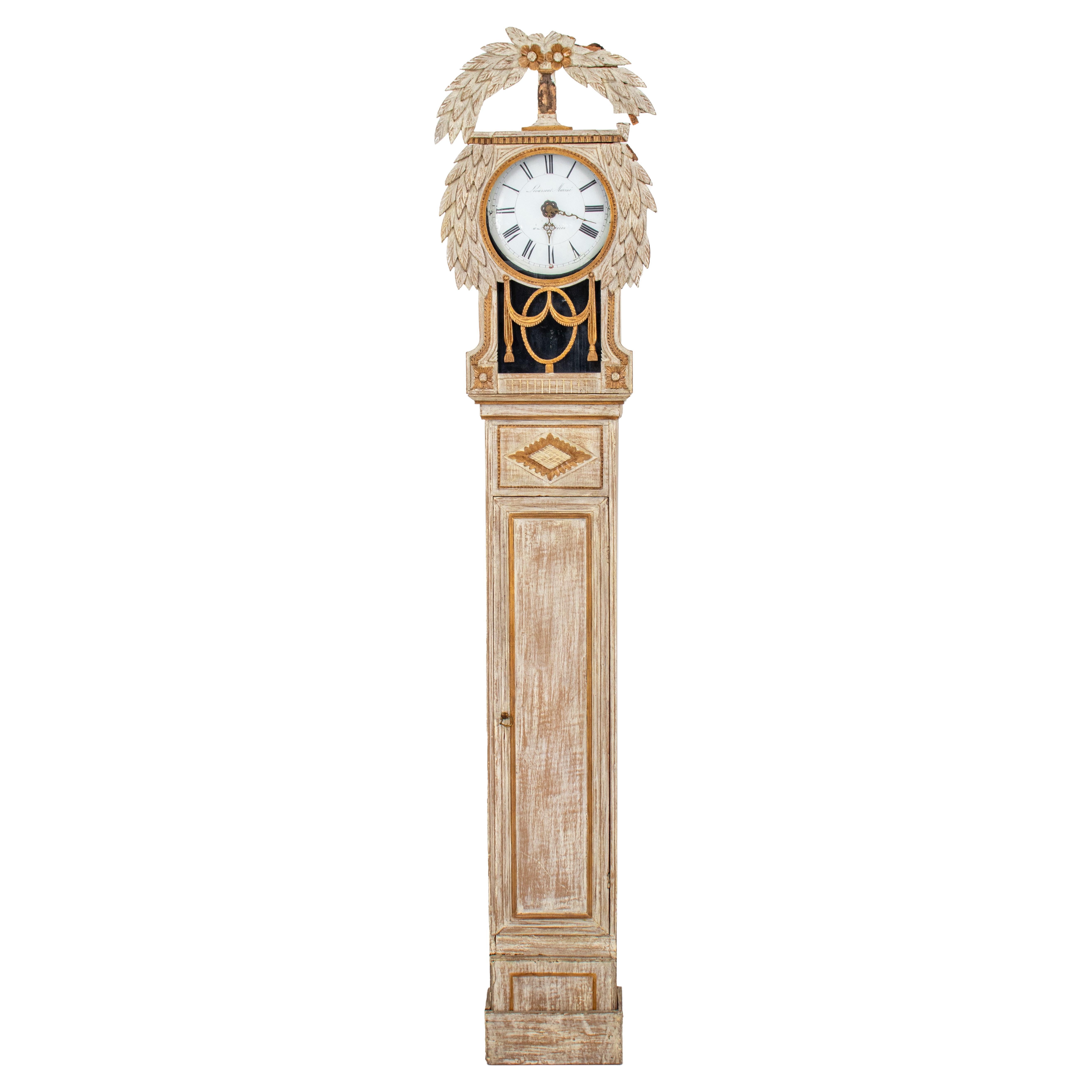 Gustavian Neoclassical Style Tall Case Clock