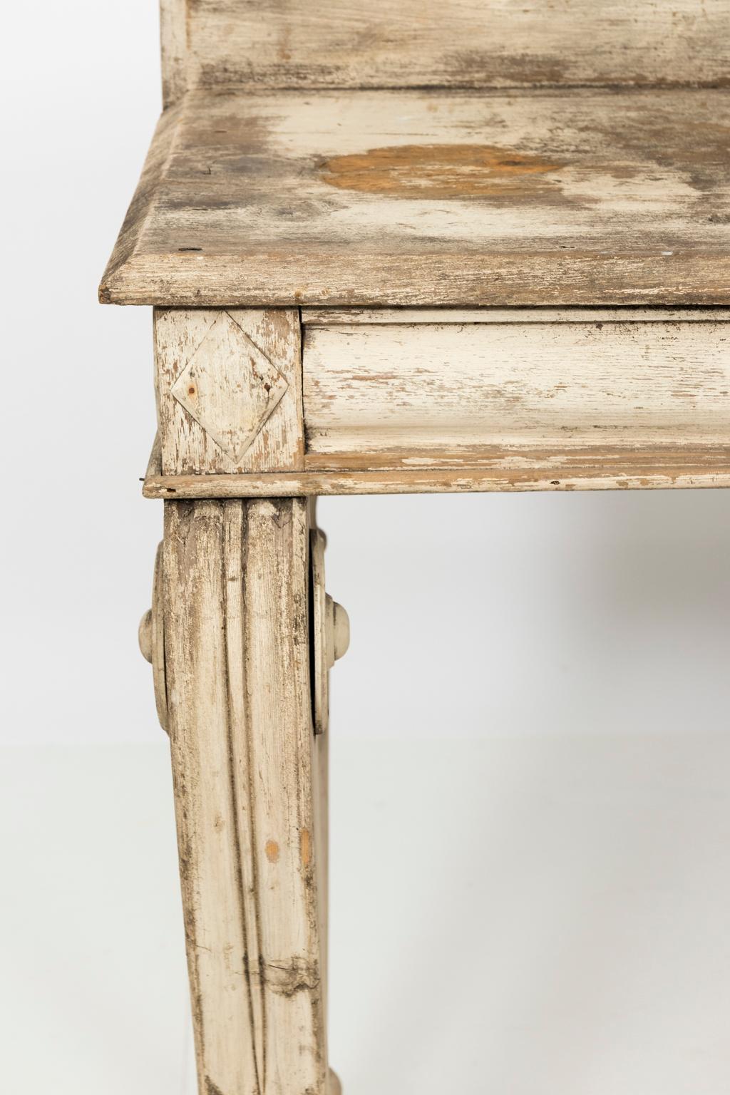 Carved Gustavian Painted Console