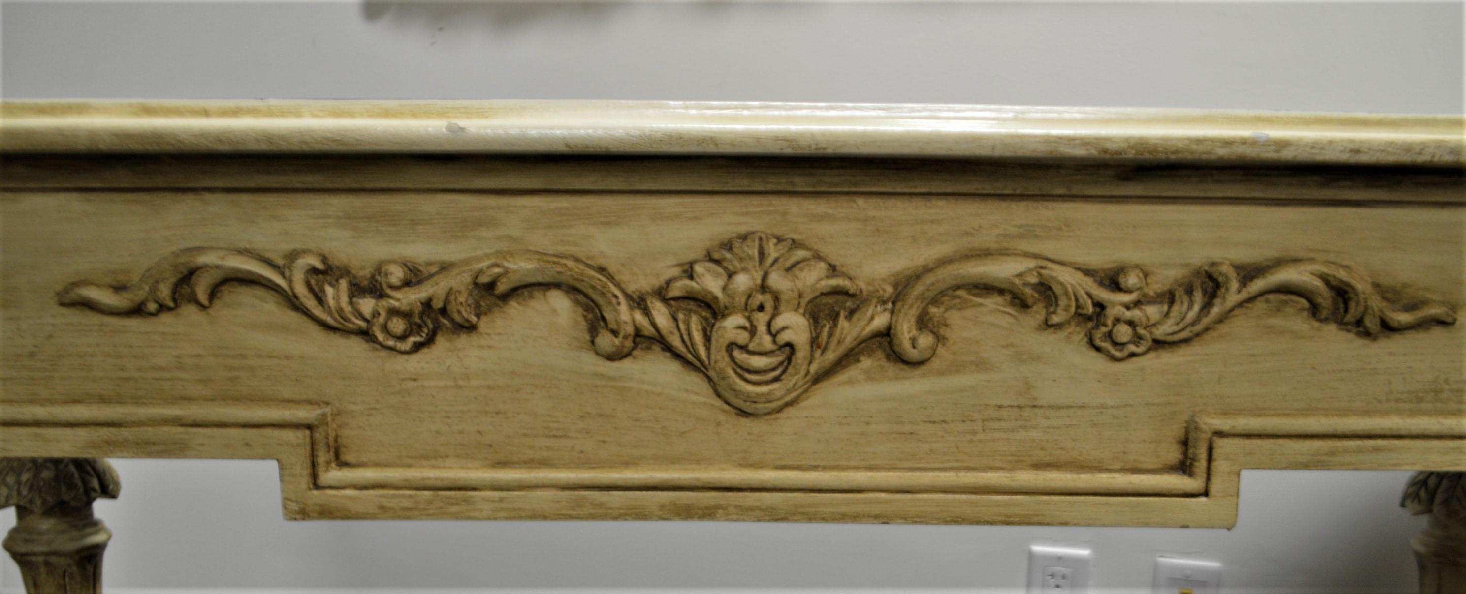 Gustavian Painted Console or Sofa Table with Carved Details In Good Condition For Sale In Oakville, ON