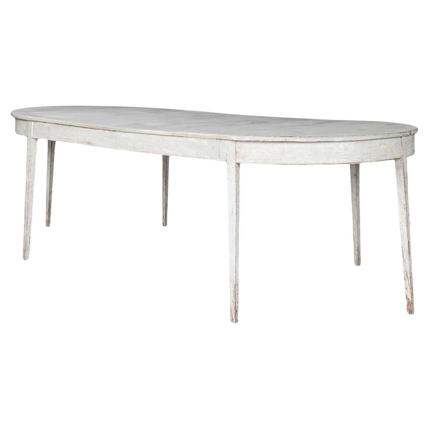 Mesa de Comedor Pintada Gustaviana Circa 1810 en venta