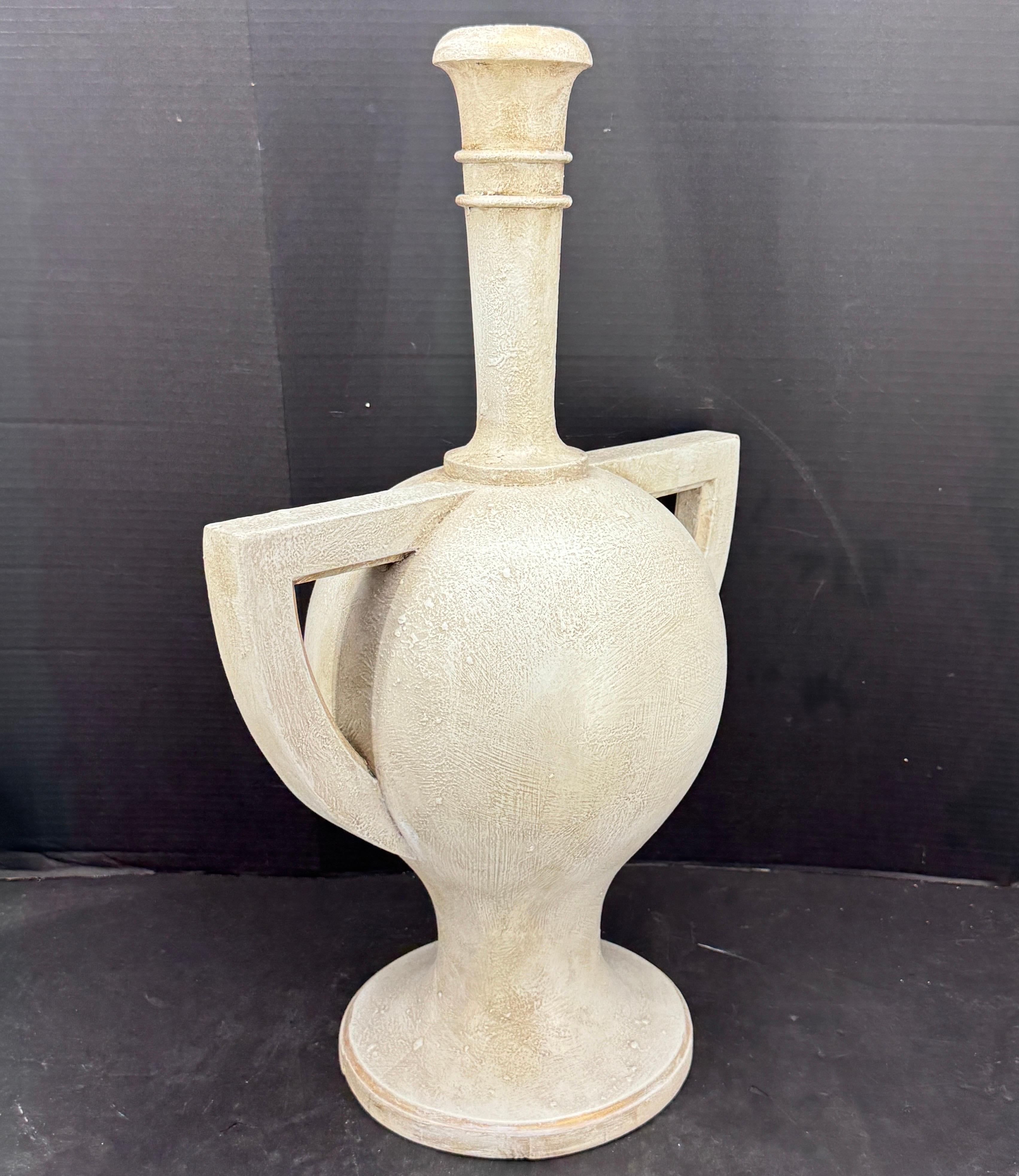 Gustavian Painted Flambeau Flame Urn Sculpture with Finial im Angebot 4