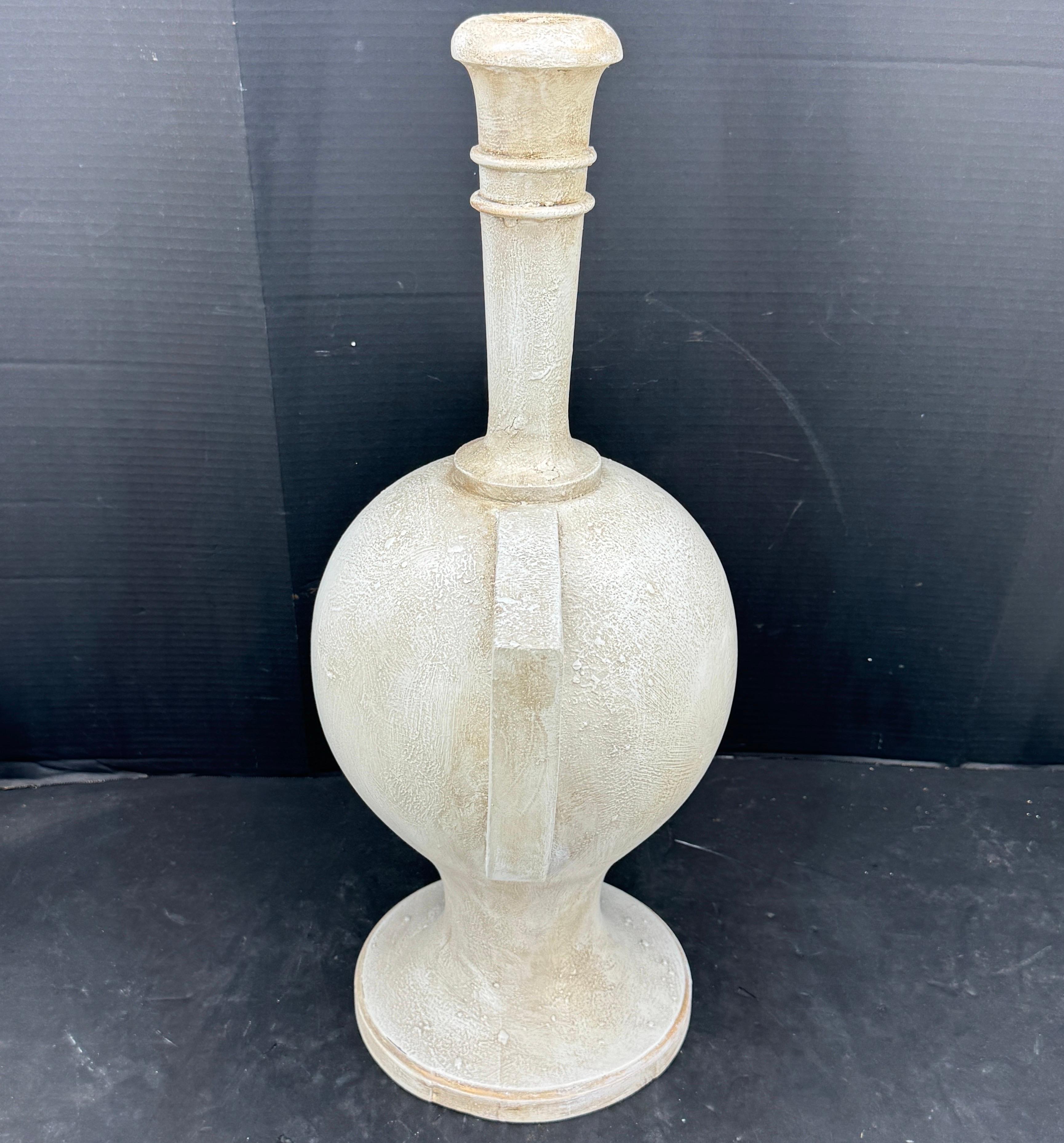 Gustavian Painted Flambeau Flame Urn Sculpture with Finial im Angebot 8