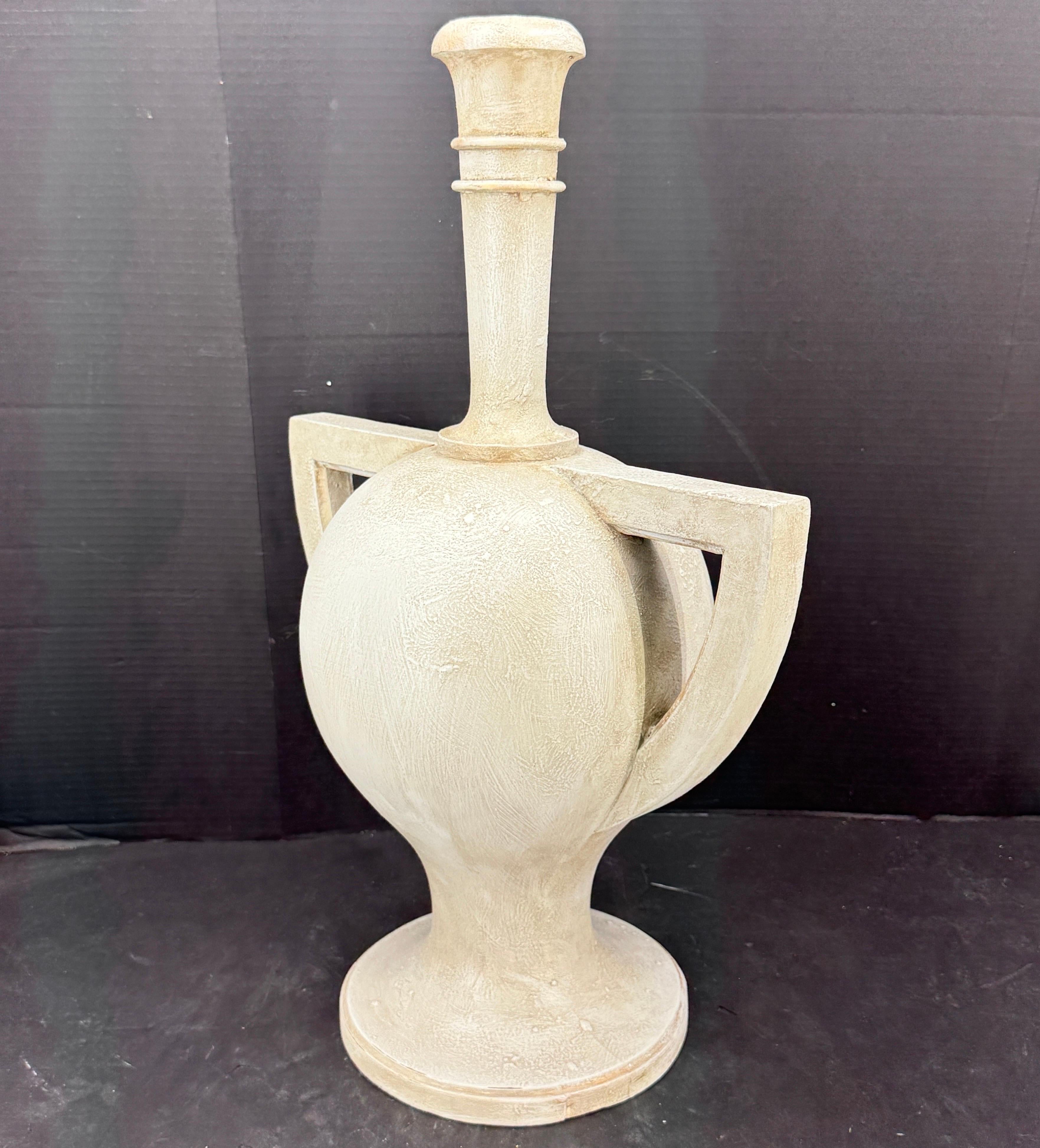 Gustavian Painted Flambeau Flame Urn Sculpture with Finial im Angebot 9
