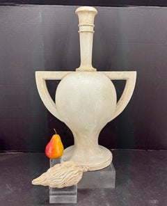 Gustavian Painted Flambeau Flame Urn Sculpture with Finial